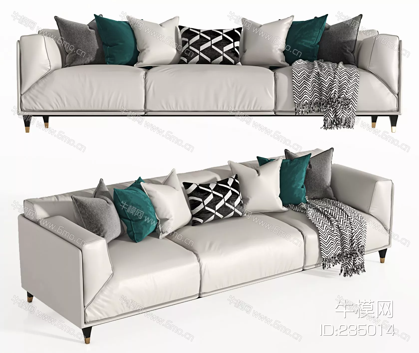 MODERN SOFA - SKETCHUP 3D MODEL - VRAY - ID13037