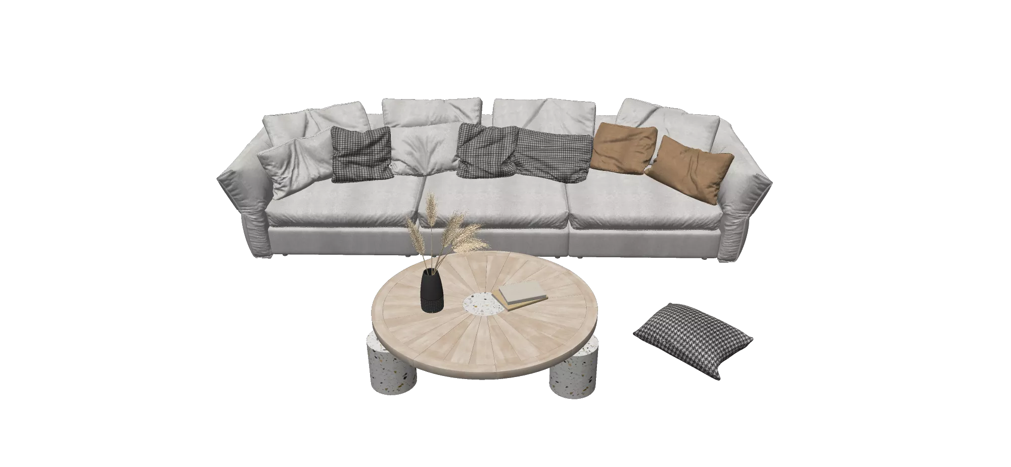 MODERN SOFA - SKETCHUP 3D MODEL - VRAY OR ENSCAPE - ID13052