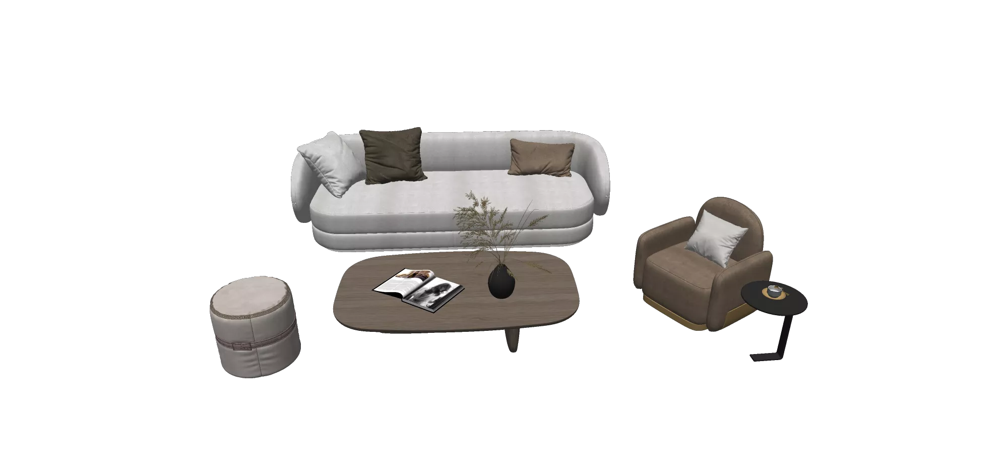 MODERN SOFA - SKETCHUP 3D MODEL - VRAY OR ENSCAPE - ID13053