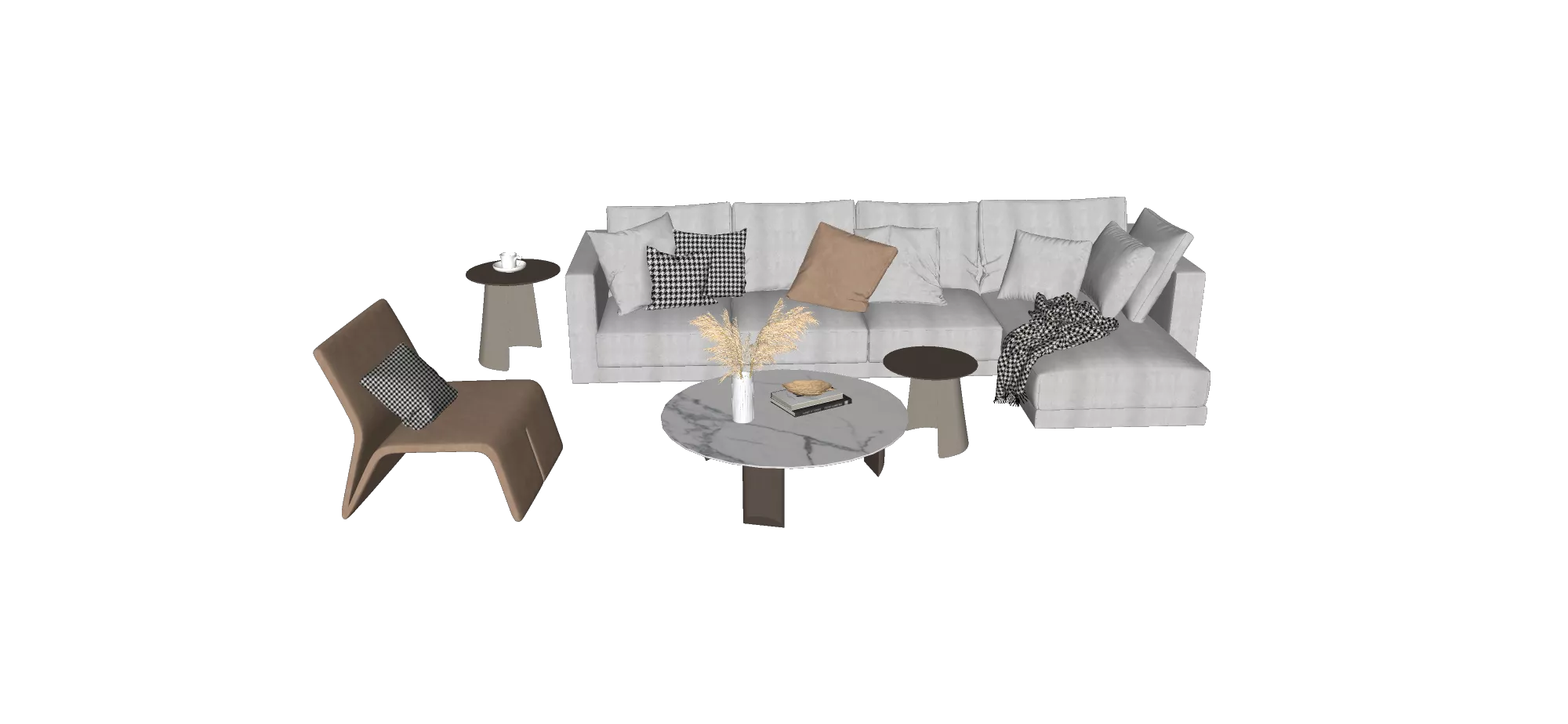 MODERN SOFA - SKETCHUP 3D MODEL - VRAY OR ENSCAPE - ID13056