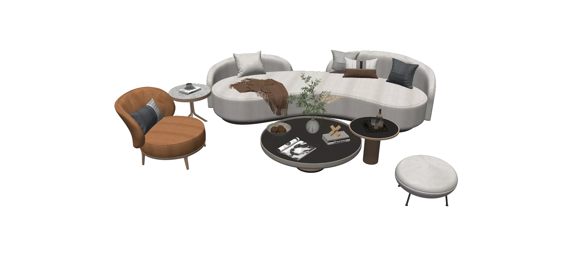 MODERN SOFA - SKETCHUP 3D MODEL - VRAY OR ENSCAPE - ID13057