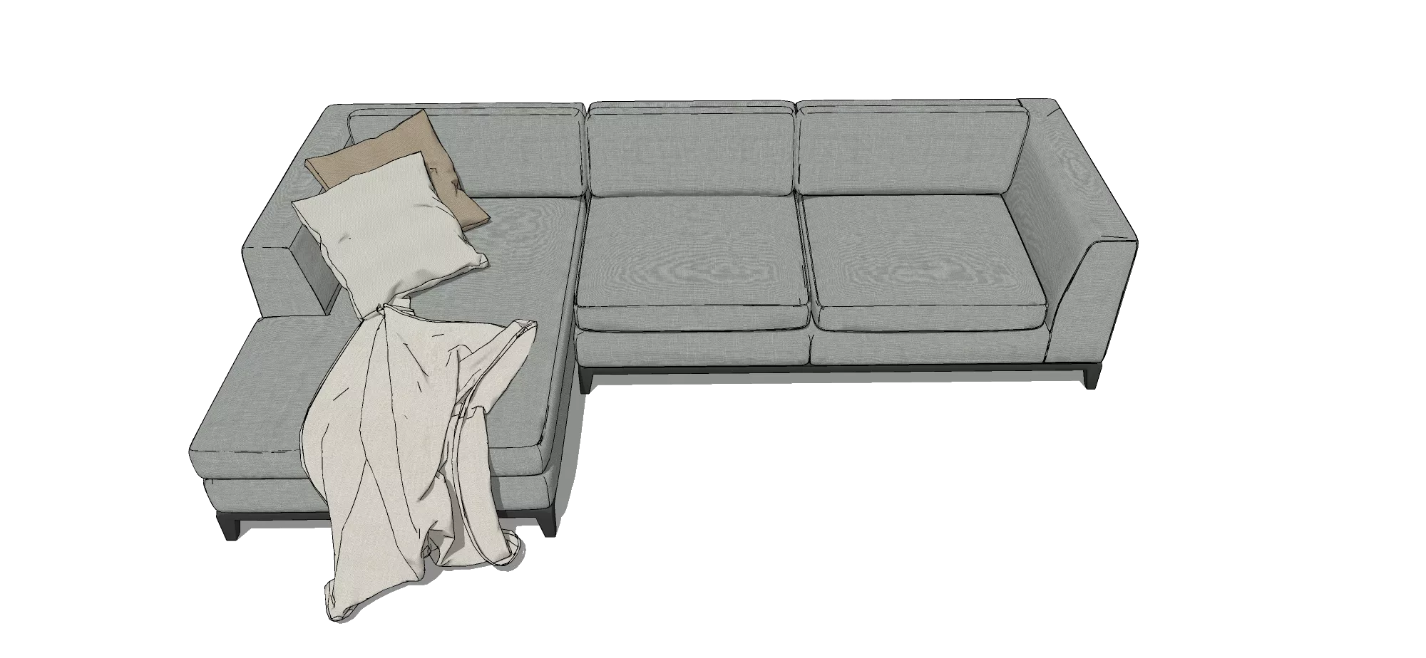 MODERN SOFA - SKETCHUP 3D MODEL - VRAY OR ENSCAPE - ID13075