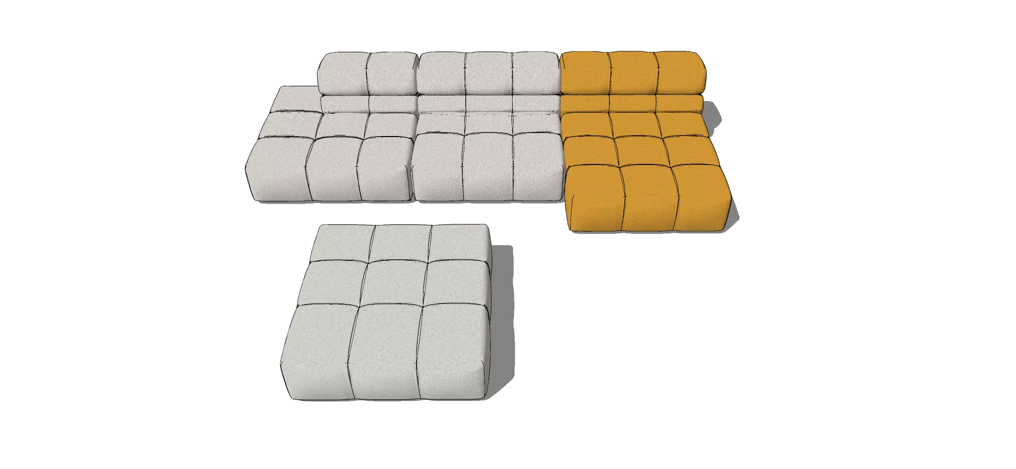 MODERN SOFA - SKETCHUP 3D MODEL - VRAY OR ENSCAPE - ID13077
