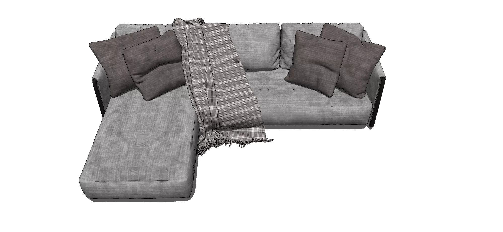 MODERN SOFA - SKETCHUP 3D MODEL - VRAY OR ENSCAPE - ID13078