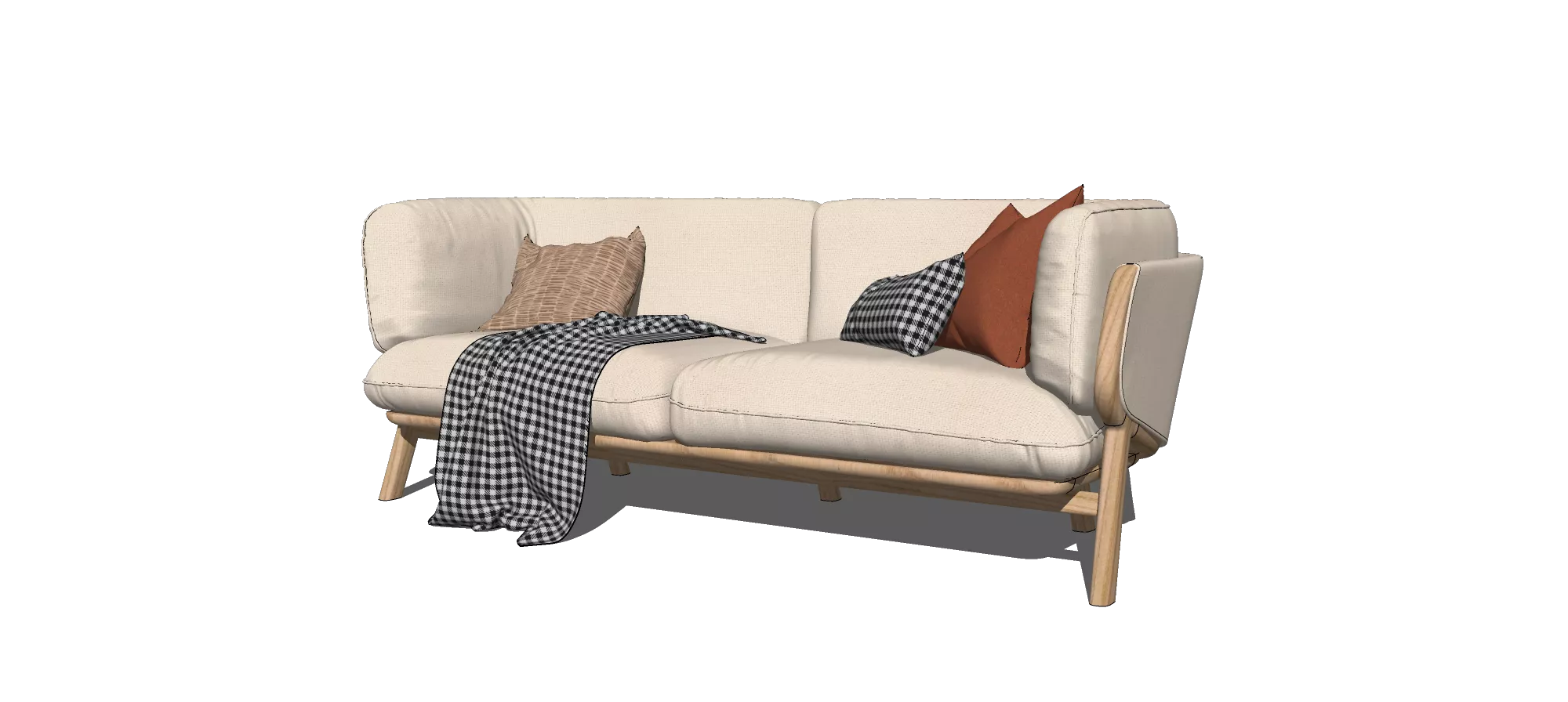 MODERN SOFA - SKETCHUP 3D MODEL - VRAY OR ENSCAPE - ID13100