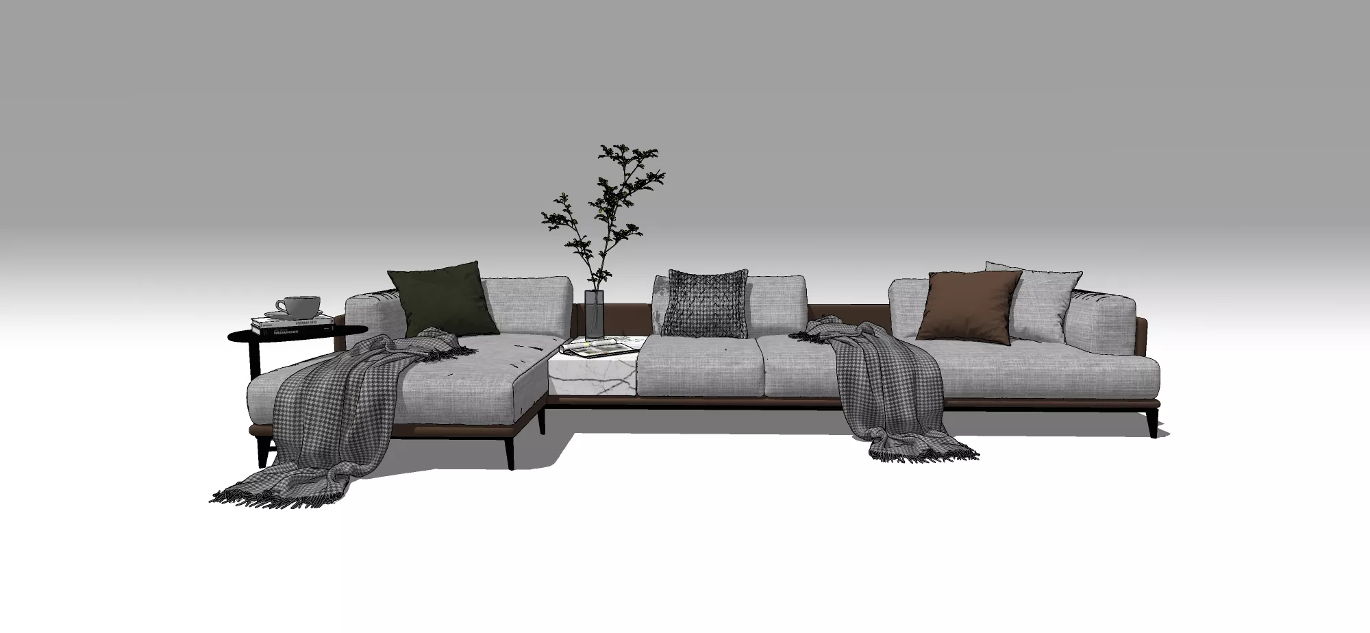 MODERN SOFA - SKETCHUP 3D MODEL - VRAY OR ENSCAPE - ID13102