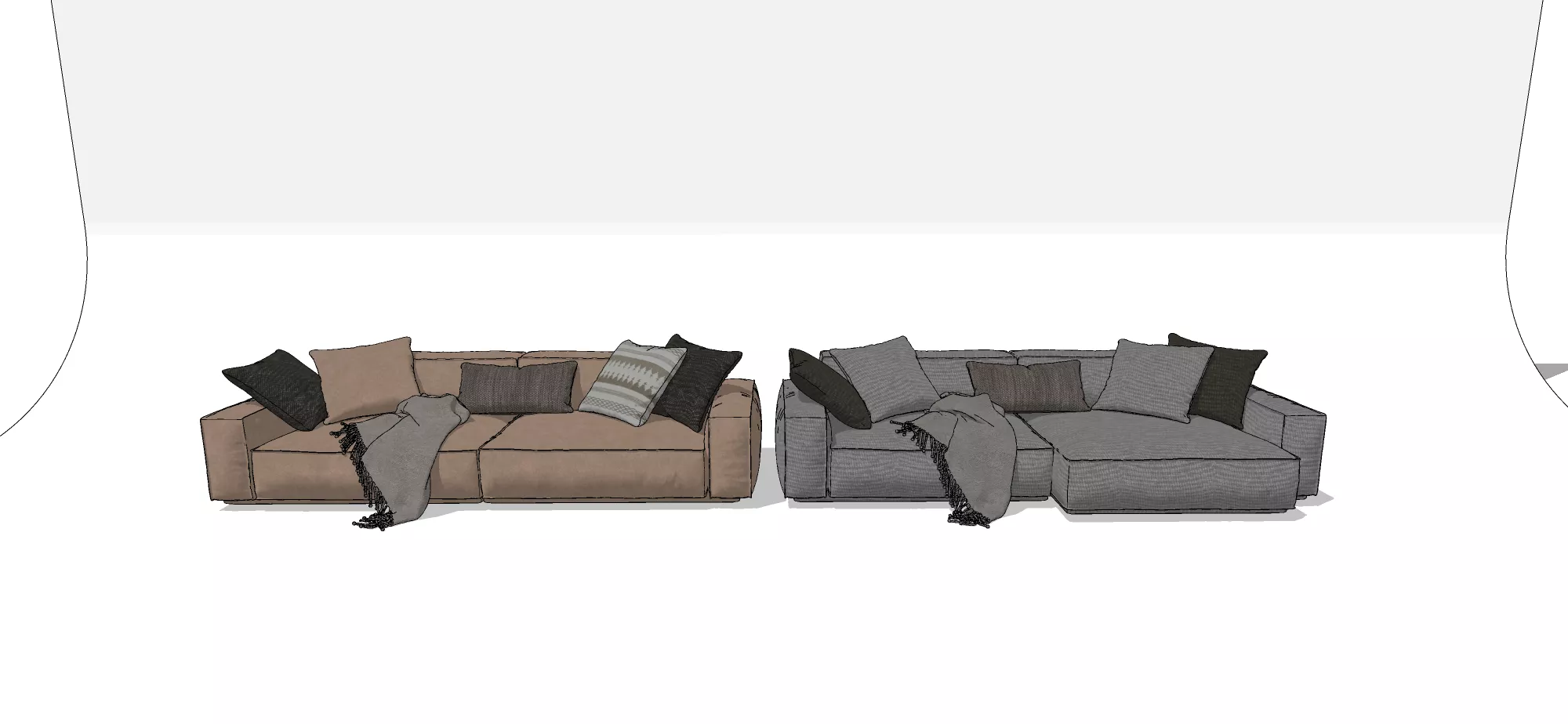 MODERN SOFA - SKETCHUP 3D MODEL - VRAY OR ENSCAPE - ID13111