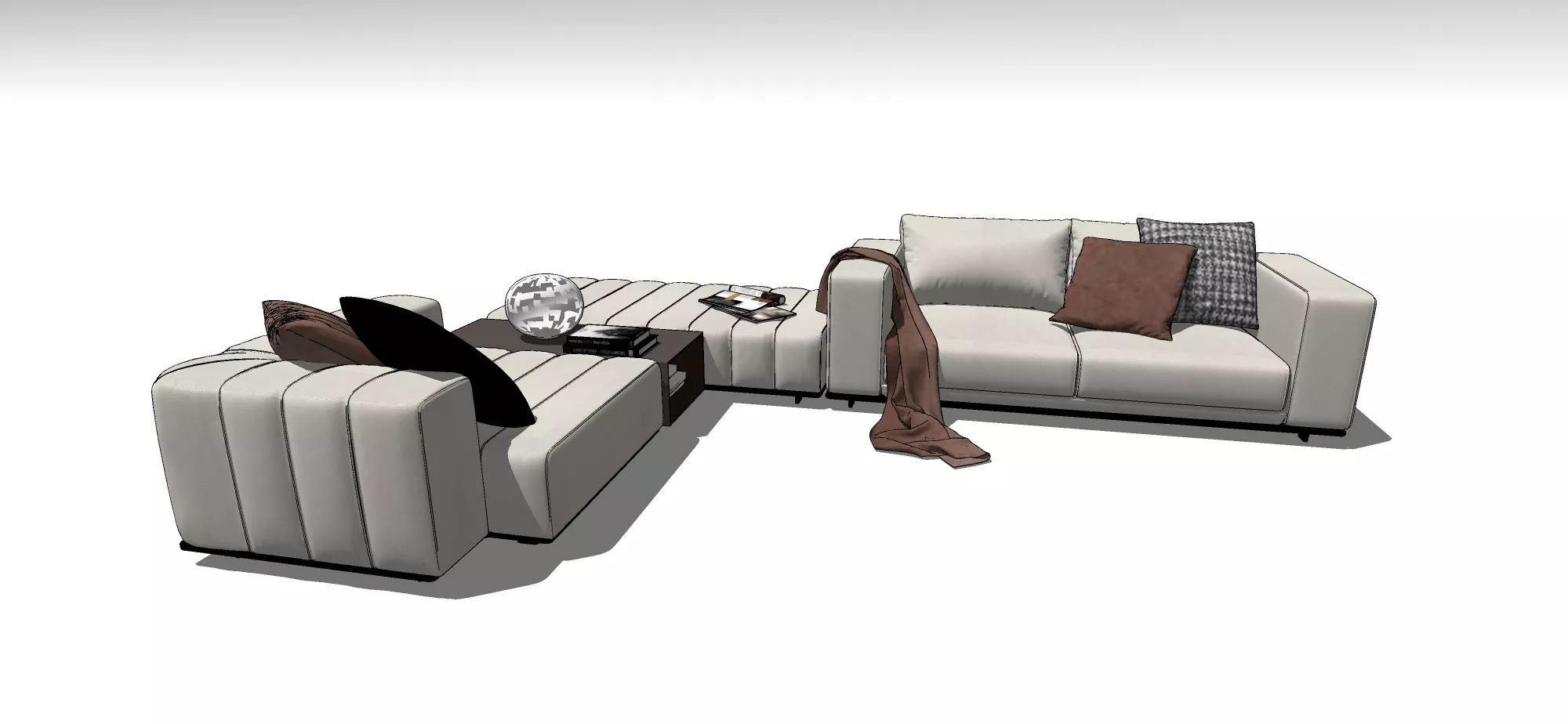 MODERN SOFA - SKETCHUP 3D MODEL - VRAY OR ENSCAPE - ID13122