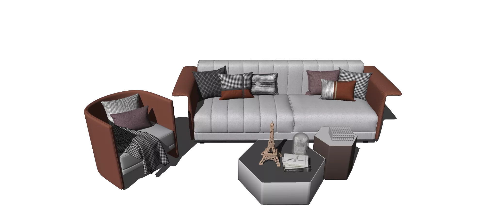 MODERN SOFA - SKETCHUP 3D MODEL - VRAY OR ENSCAPE - ID13138