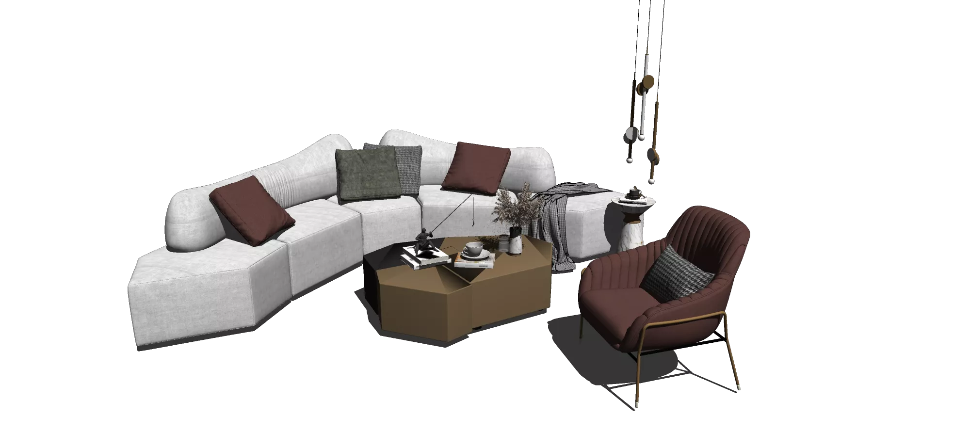 MODERN SOFA - SKETCHUP 3D MODEL - VRAY OR ENSCAPE - ID13139