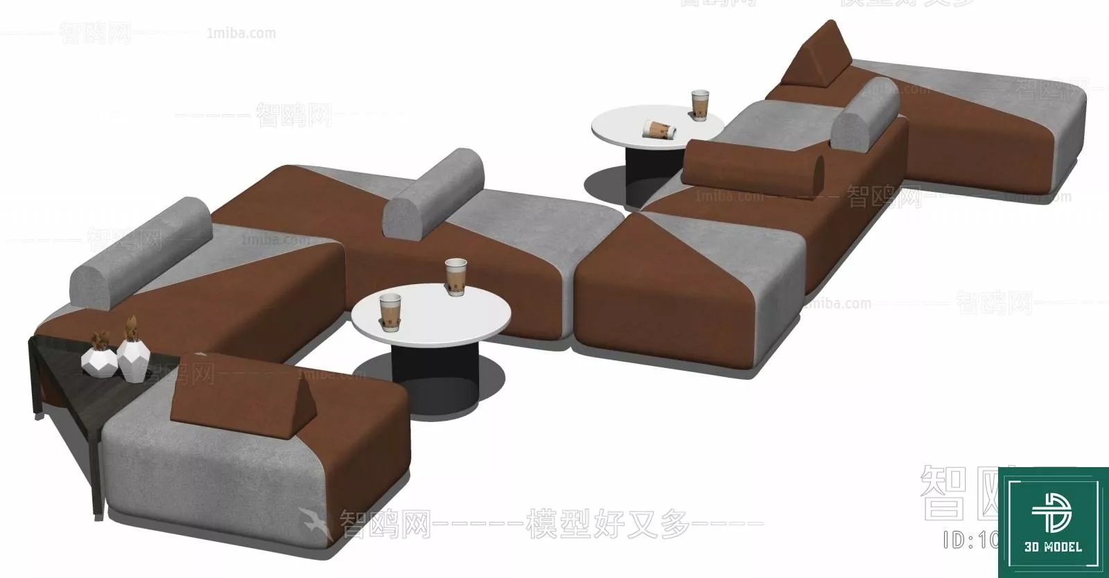 MODERN SOFA - SKETCHUP 3D MODEL - VRAY OR ENSCAPE - ID13190