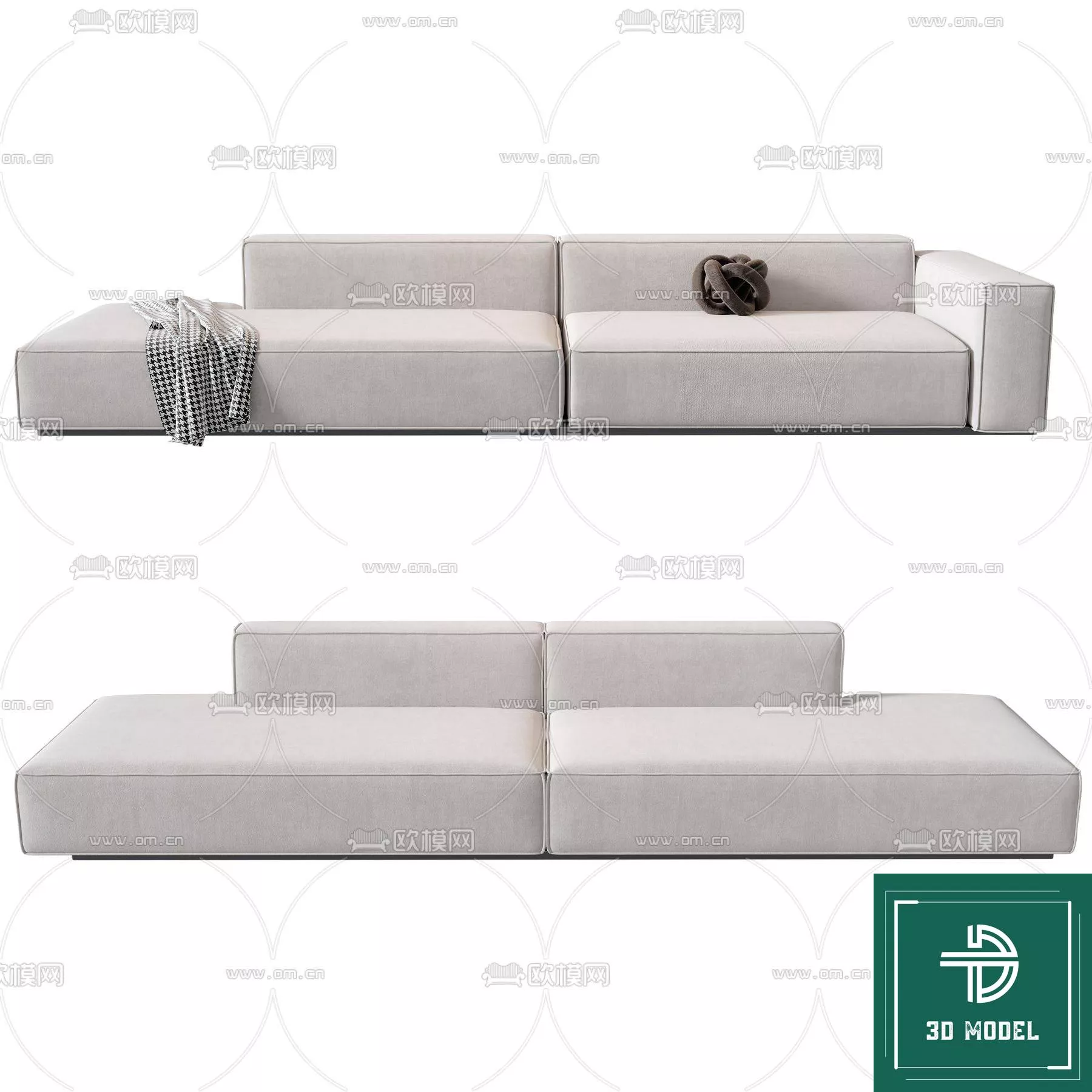 MODERN SOFA - SKETCHUP 3D MODEL - VRAY OR ENSCAPE - ID13221