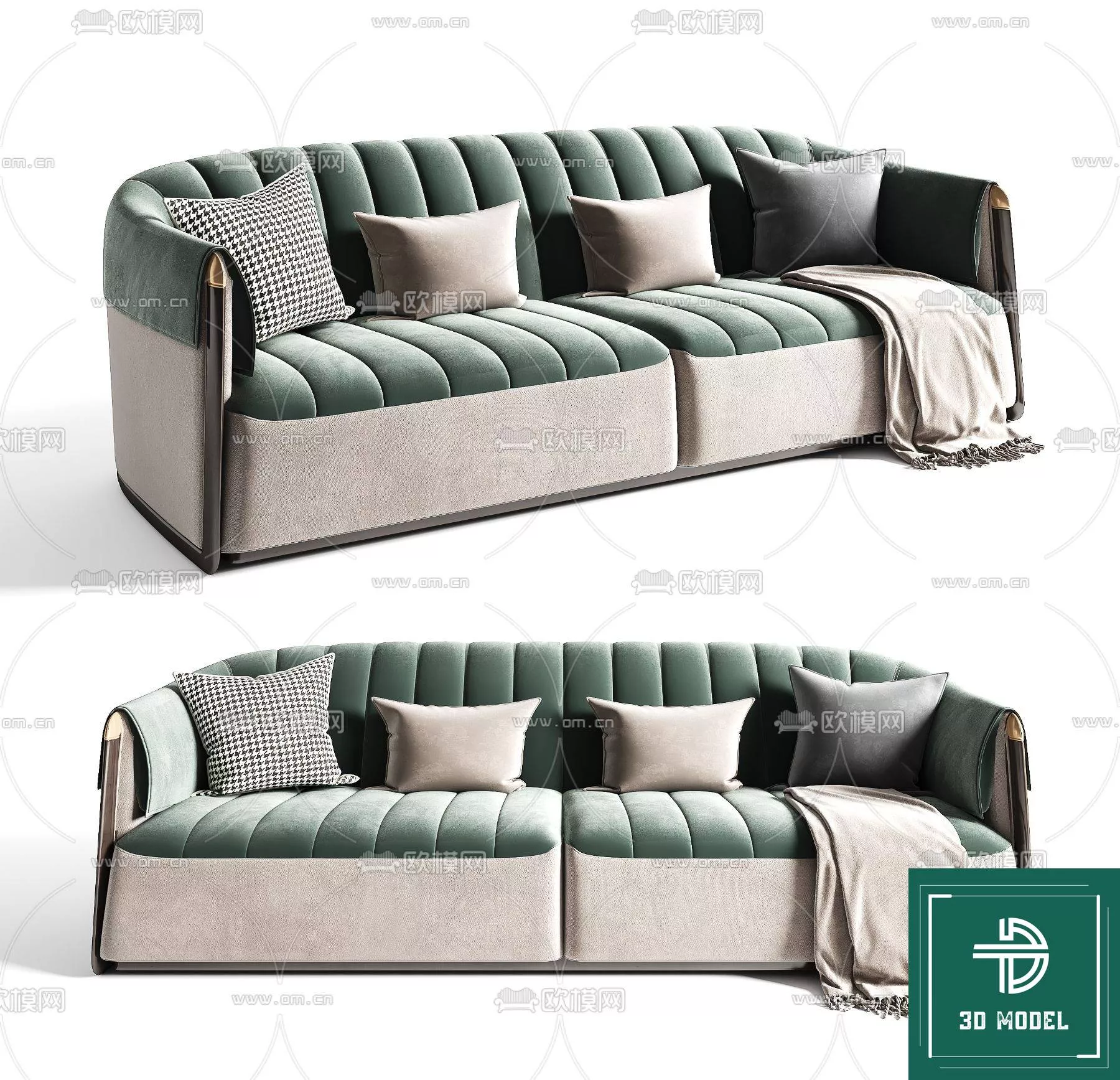 MODERN SOFA - SKETCHUP 3D MODEL - VRAY OR ENSCAPE - ID13294