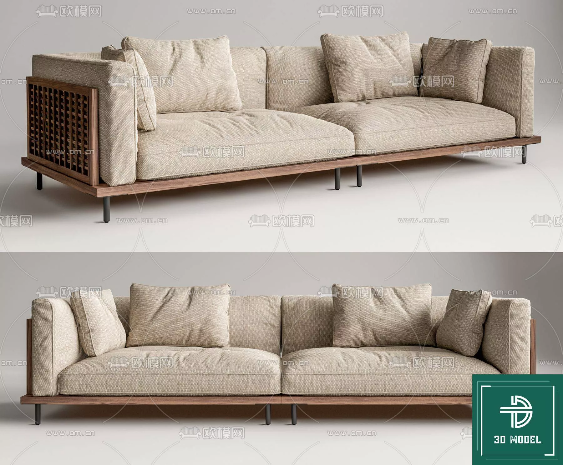 MODERN SOFA - SKETCHUP 3D MODEL - VRAY OR ENSCAPE - ID13295