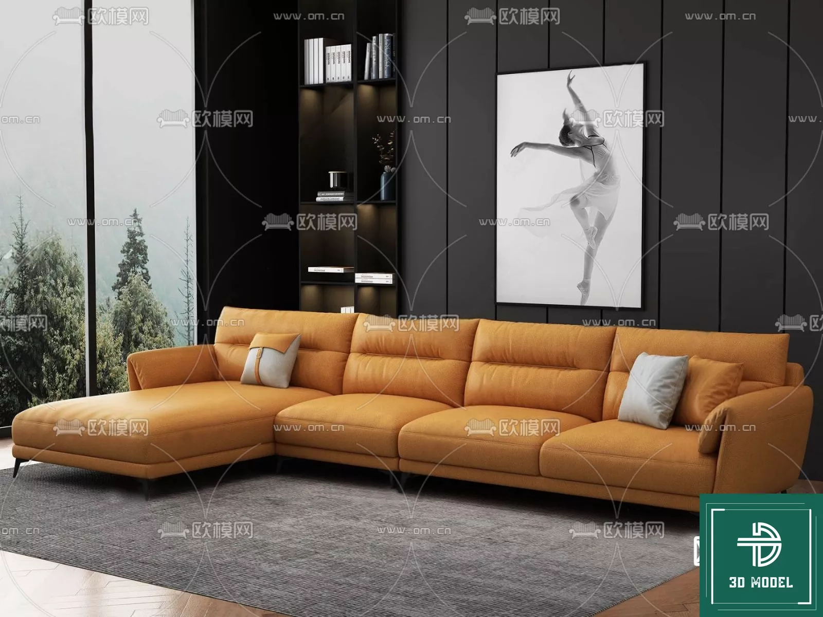 MODERN SOFA - SKETCHUP 3D MODEL - VRAY OR ENSCAPE - ID13340