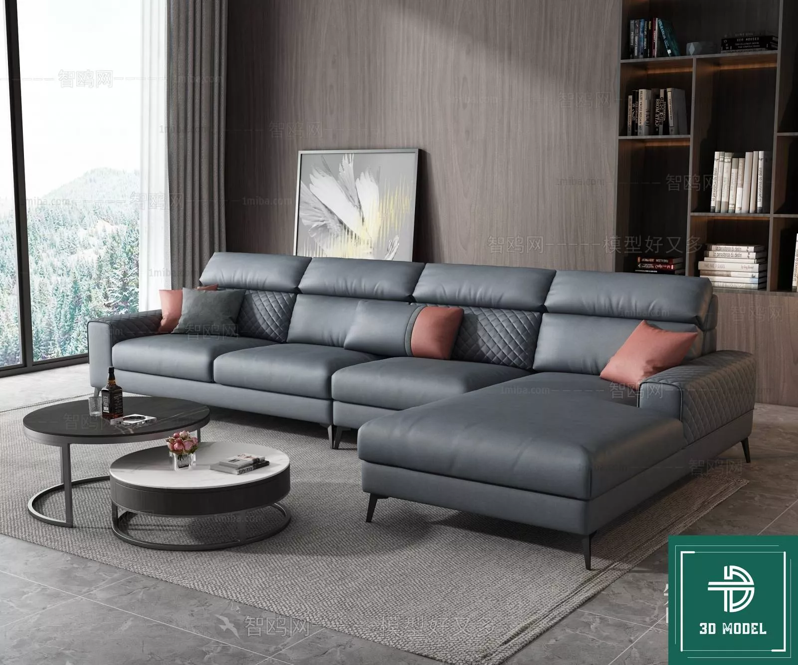 MODERN SOFA - SKETCHUP 3D MODEL - VRAY OR ENSCAPE - ID13364