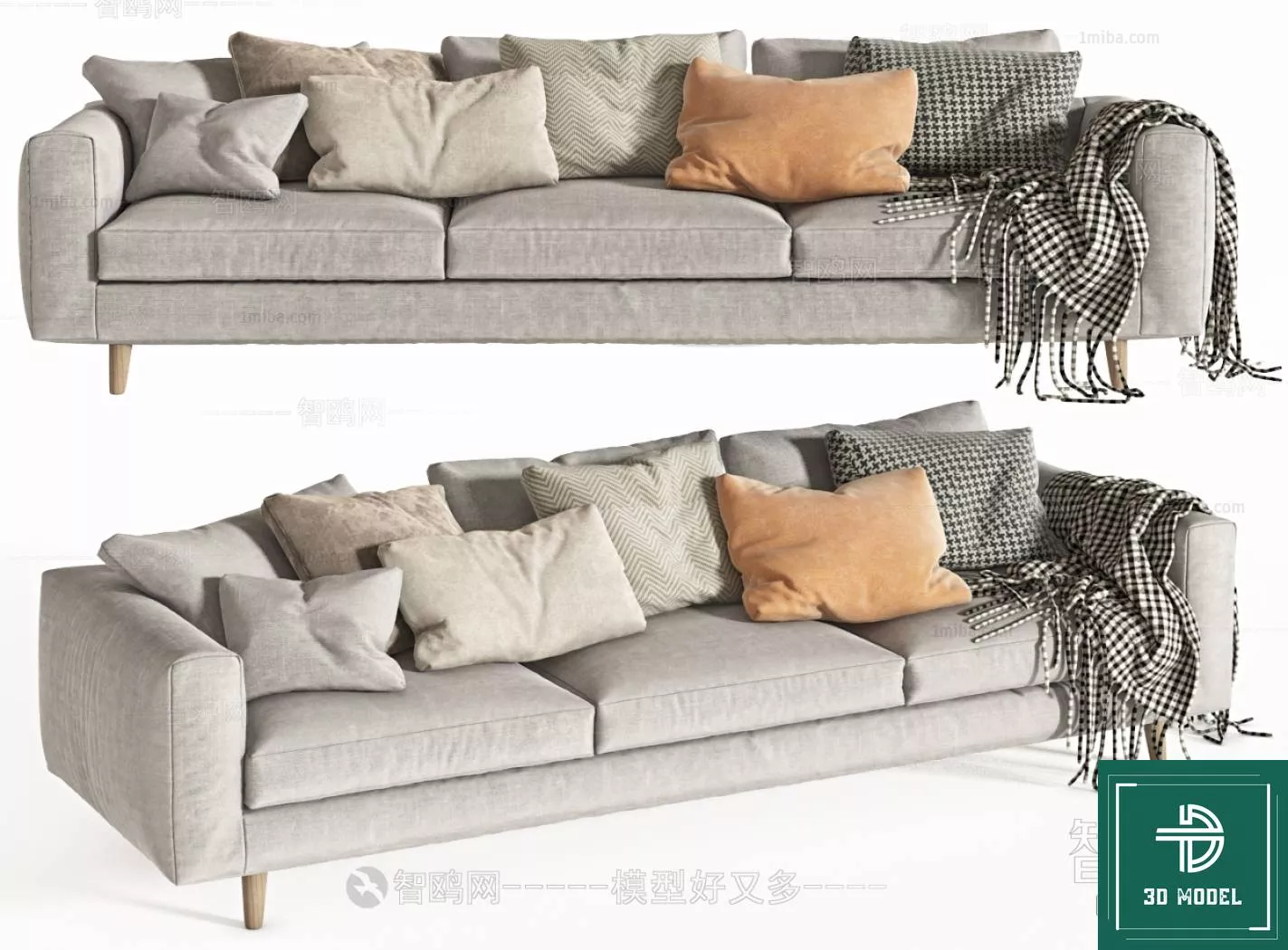 MODERN SOFA - SKETCHUP 3D MODEL - VRAY OR ENSCAPE - ID13365