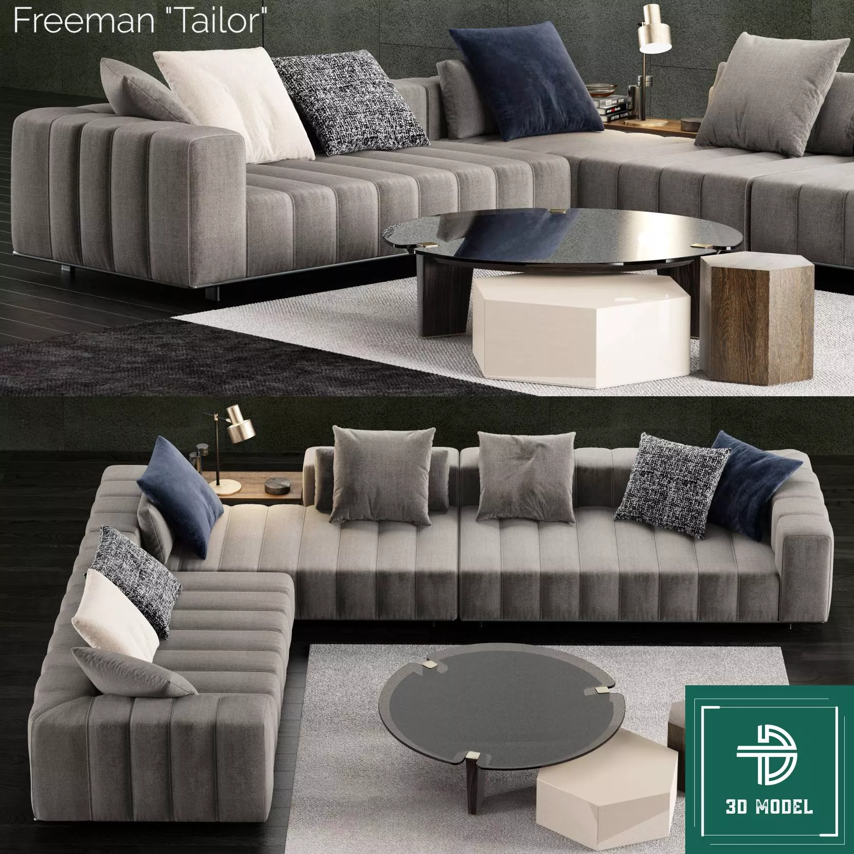 MODERN SOFA - SKETCHUP 3D MODEL - VRAY OR ENSCAPE - ID13374