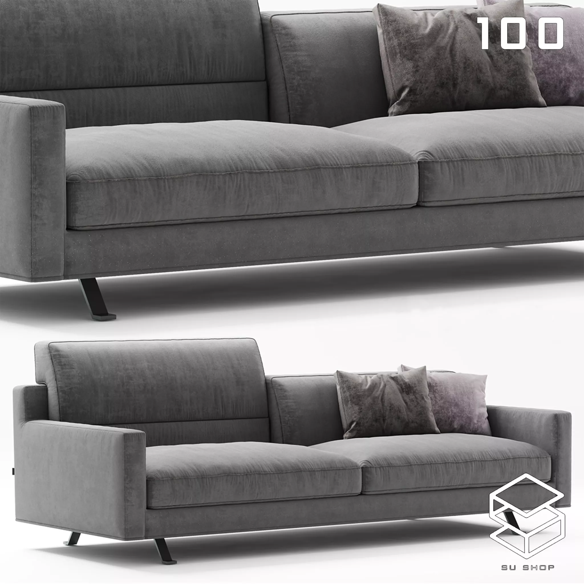 MODERN SOFA - SKETCHUP 3D MODEL - VRAY OR ENSCAPE - ID13387