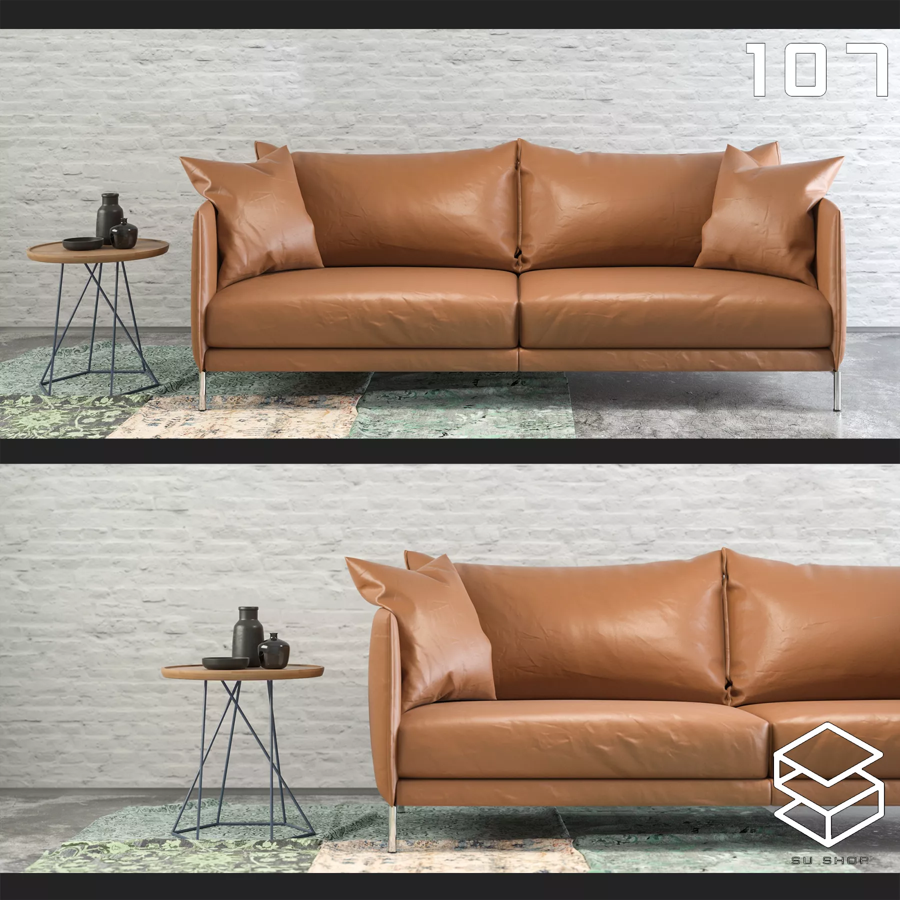 MODERN SOFA - SKETCHUP 3D MODEL - VRAY OR ENSCAPE - ID13394