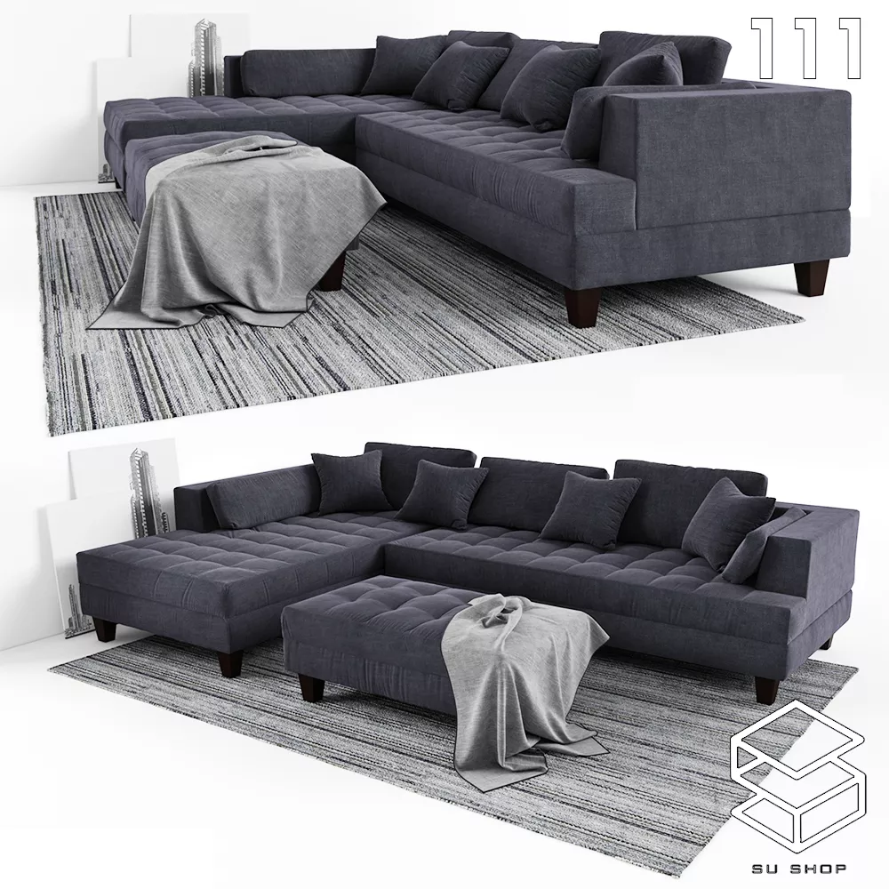MODERN SOFA - SKETCHUP 3D MODEL - VRAY OR ENSCAPE - ID13399