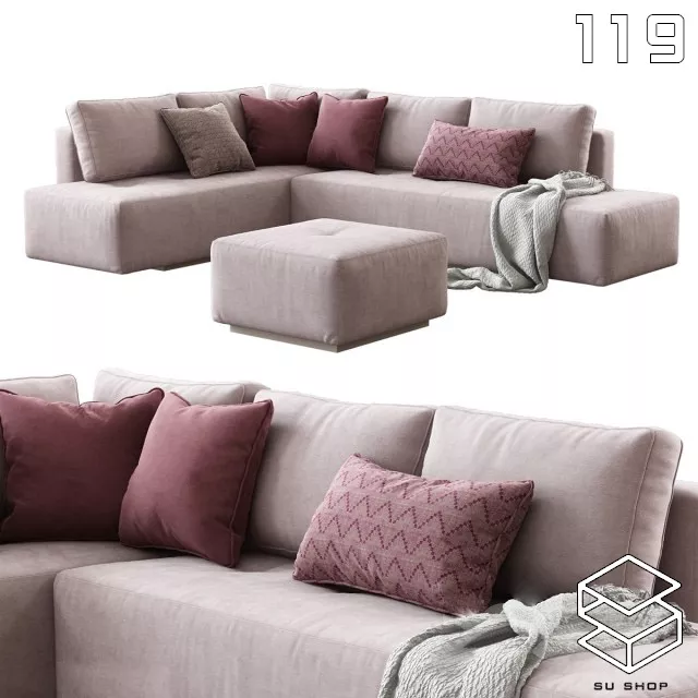 MODERN SOFA - SKETCHUP 3D MODEL - VRAY OR ENSCAPE - ID13407