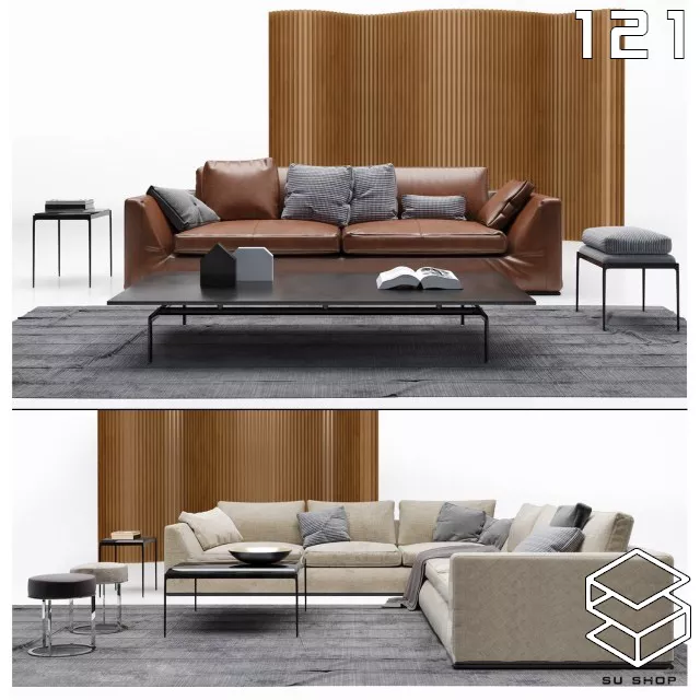 MODERN SOFA - SKETCHUP 3D MODEL - VRAY OR ENSCAPE - ID13410