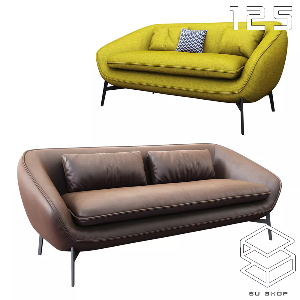 MODERN SOFA - SKETCHUP 3D MODEL - VRAY OR ENSCAPE - ID13414