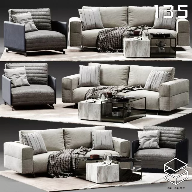 MODERN SOFA - SKETCHUP 3D MODEL - VRAY OR ENSCAPE - ID13425