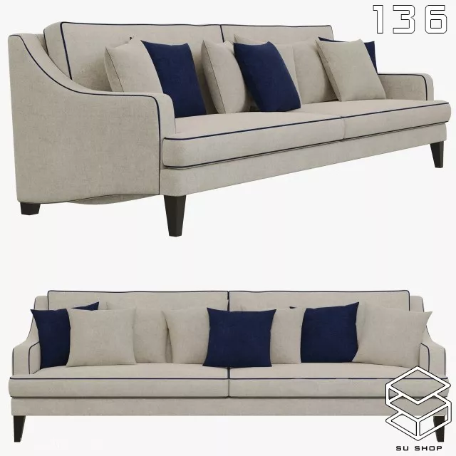 MODERN SOFA - SKETCHUP 3D MODEL - VRAY OR ENSCAPE - ID13426