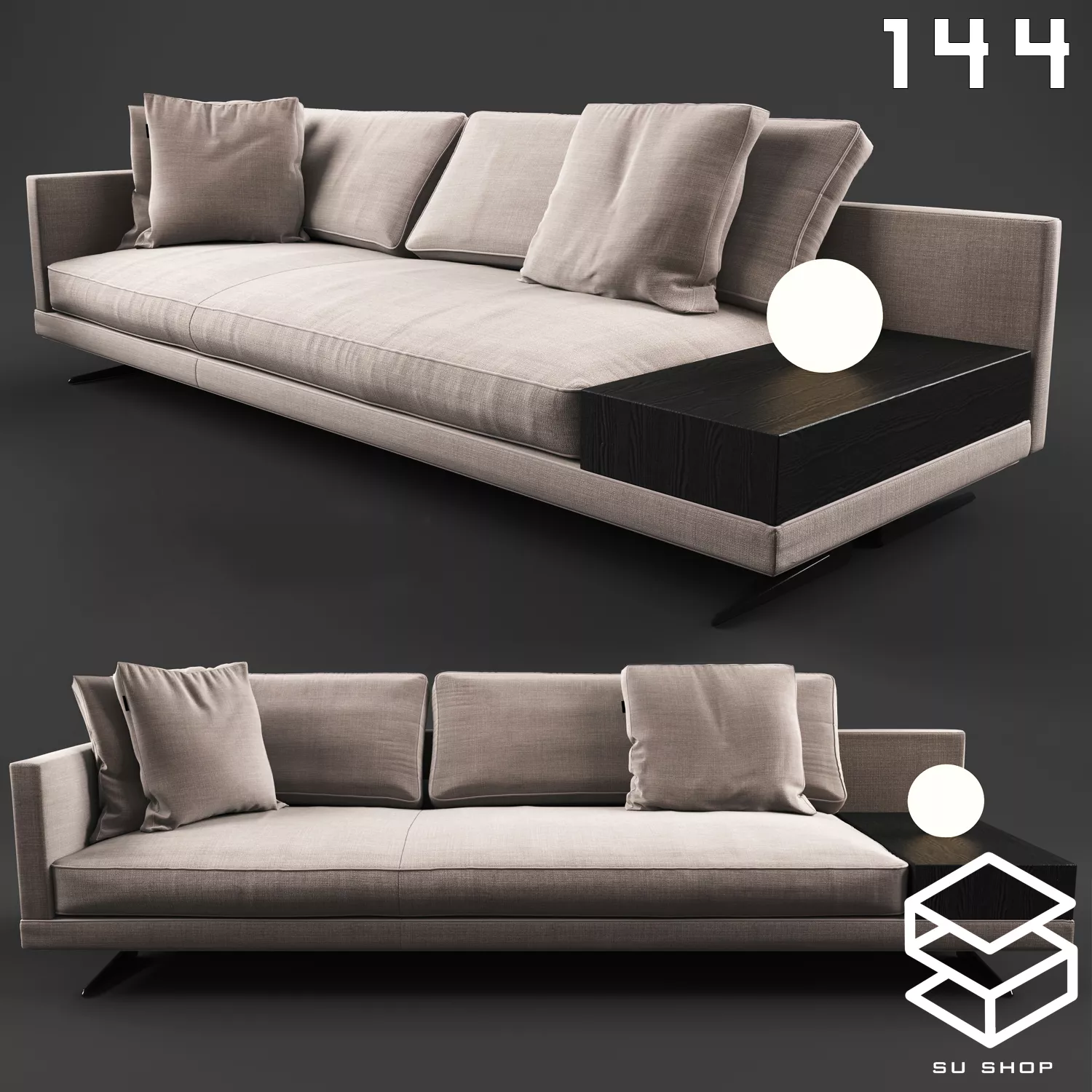 MODERN SOFA - SKETCHUP 3D MODEL - VRAY OR ENSCAPE - ID13435