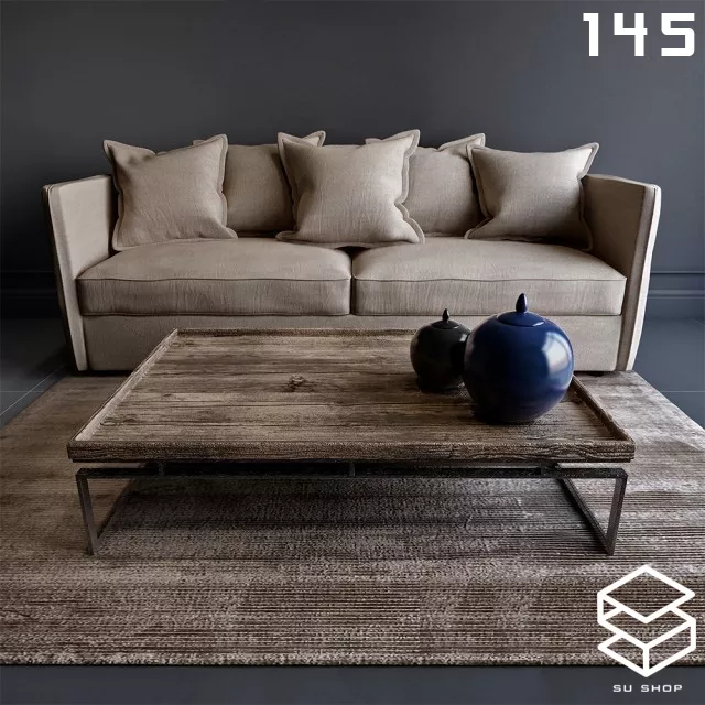 MODERN SOFA - SKETCHUP 3D MODEL - VRAY OR ENSCAPE - ID13436