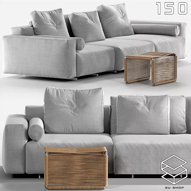 MODERN SOFA - SKETCHUP 3D MODEL - VRAY OR ENSCAPE - ID13442