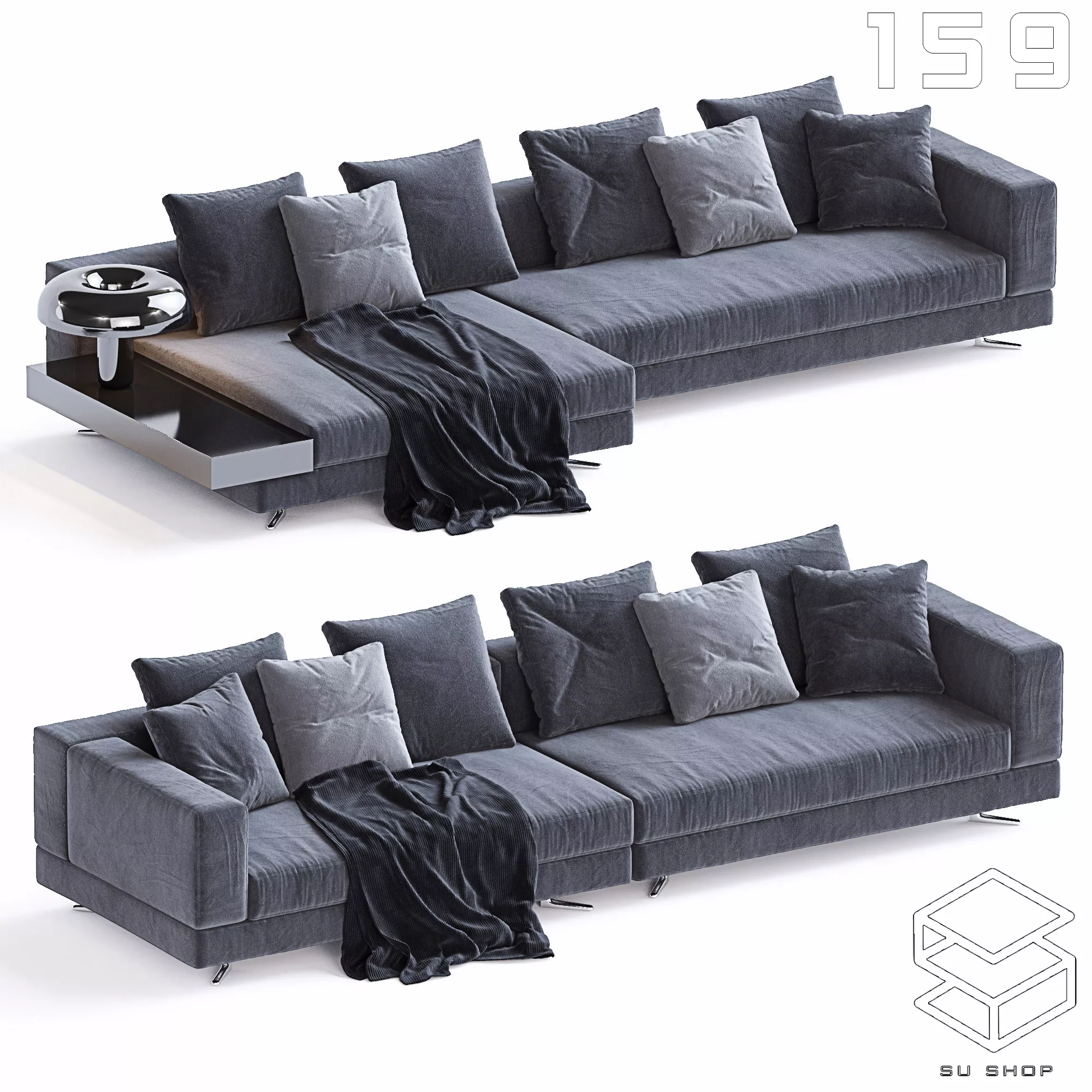 MODERN SOFA - SKETCHUP 3D MODEL - VRAY OR ENSCAPE - ID13451