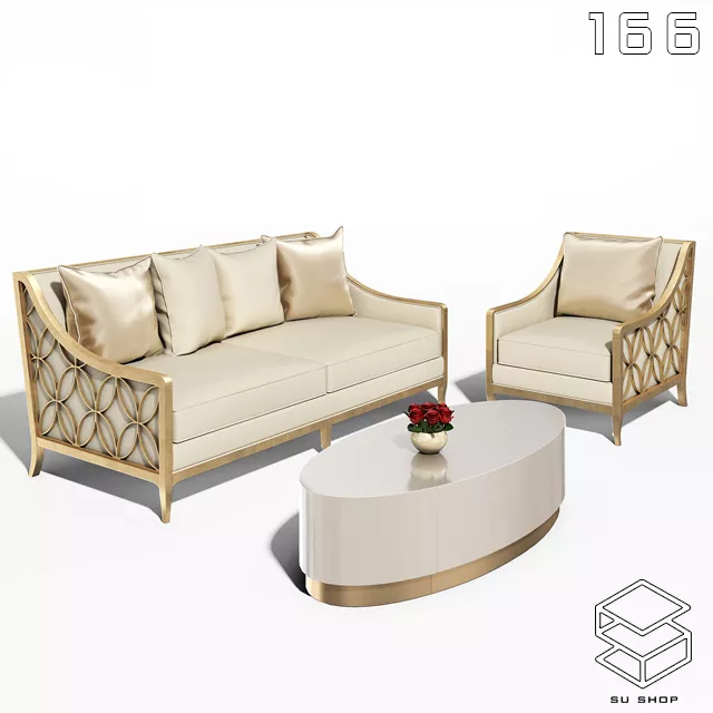 MODERN SOFA - SKETCHUP 3D MODEL - VRAY OR ENSCAPE - ID13459