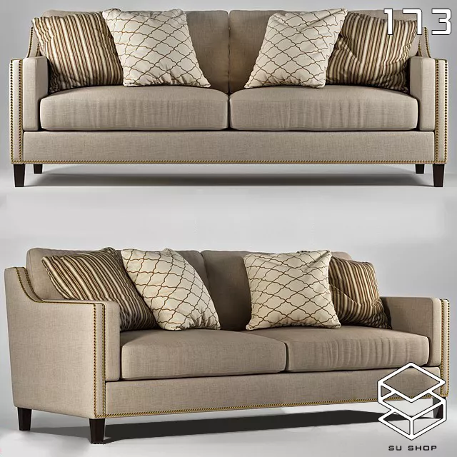 MODERN SOFA - SKETCHUP 3D MODEL - VRAY OR ENSCAPE - ID13467