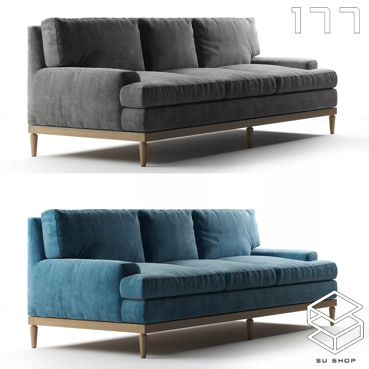 MODERN SOFA - SKETCHUP 3D MODEL - VRAY OR ENSCAPE - ID13471