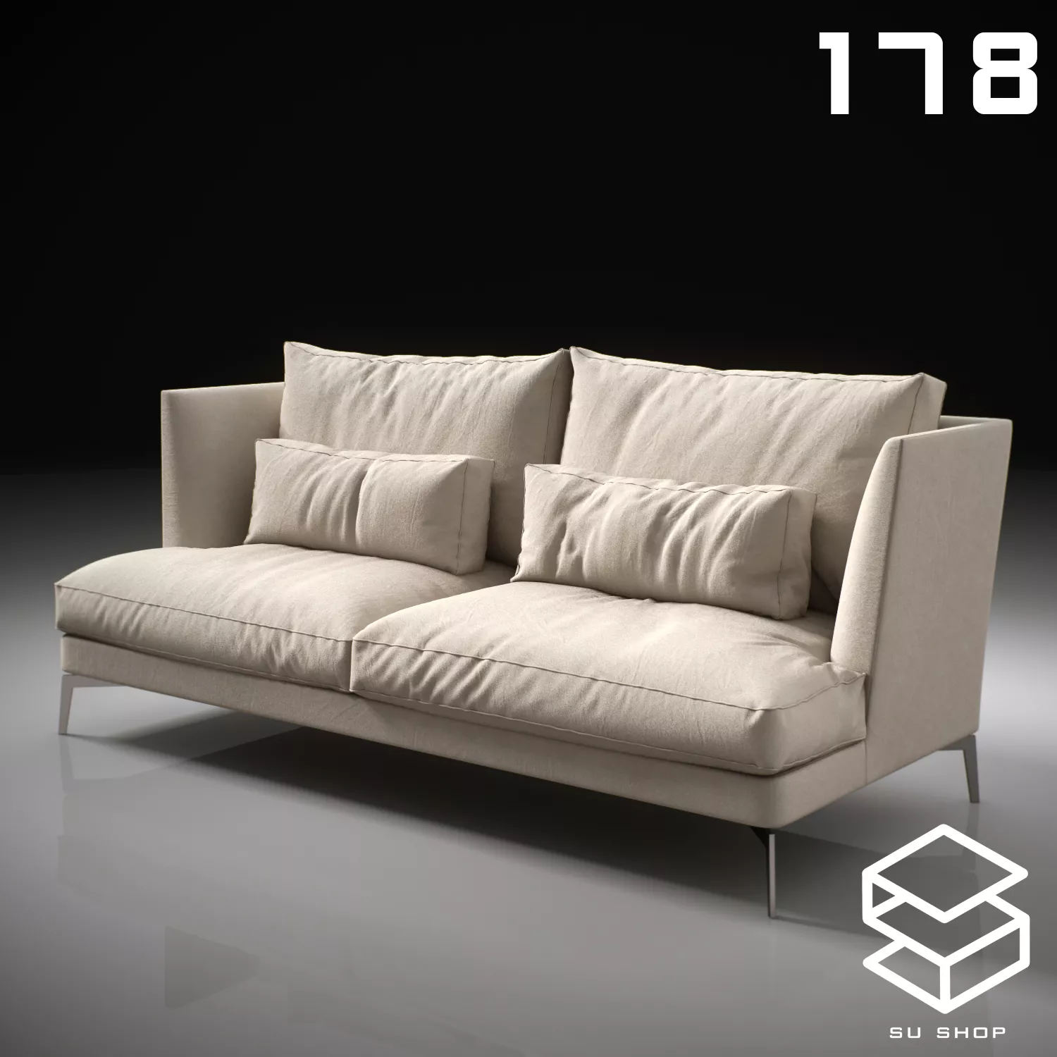 MODERN SOFA - SKETCHUP 3D MODEL - VRAY OR ENSCAPE - ID13472