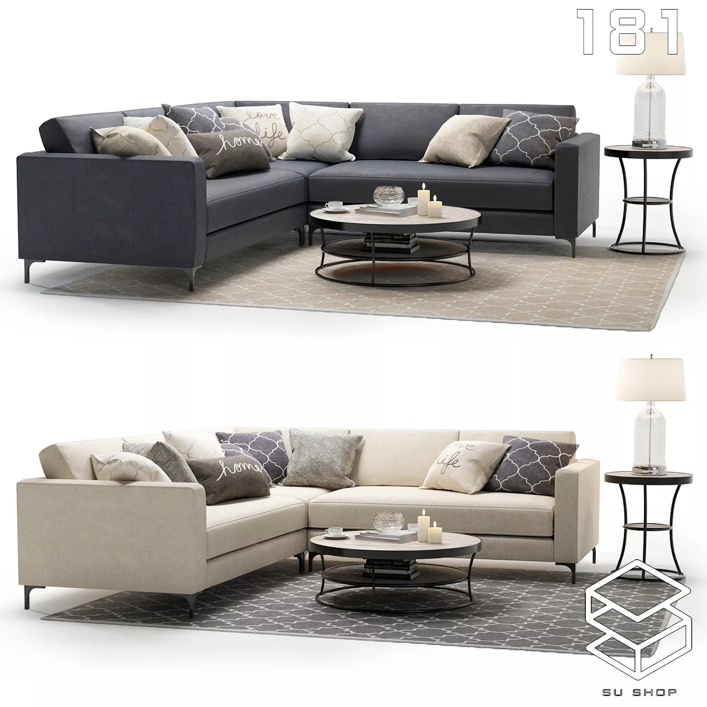 MODERN SOFA - SKETCHUP 3D MODEL - VRAY OR ENSCAPE - ID13476
