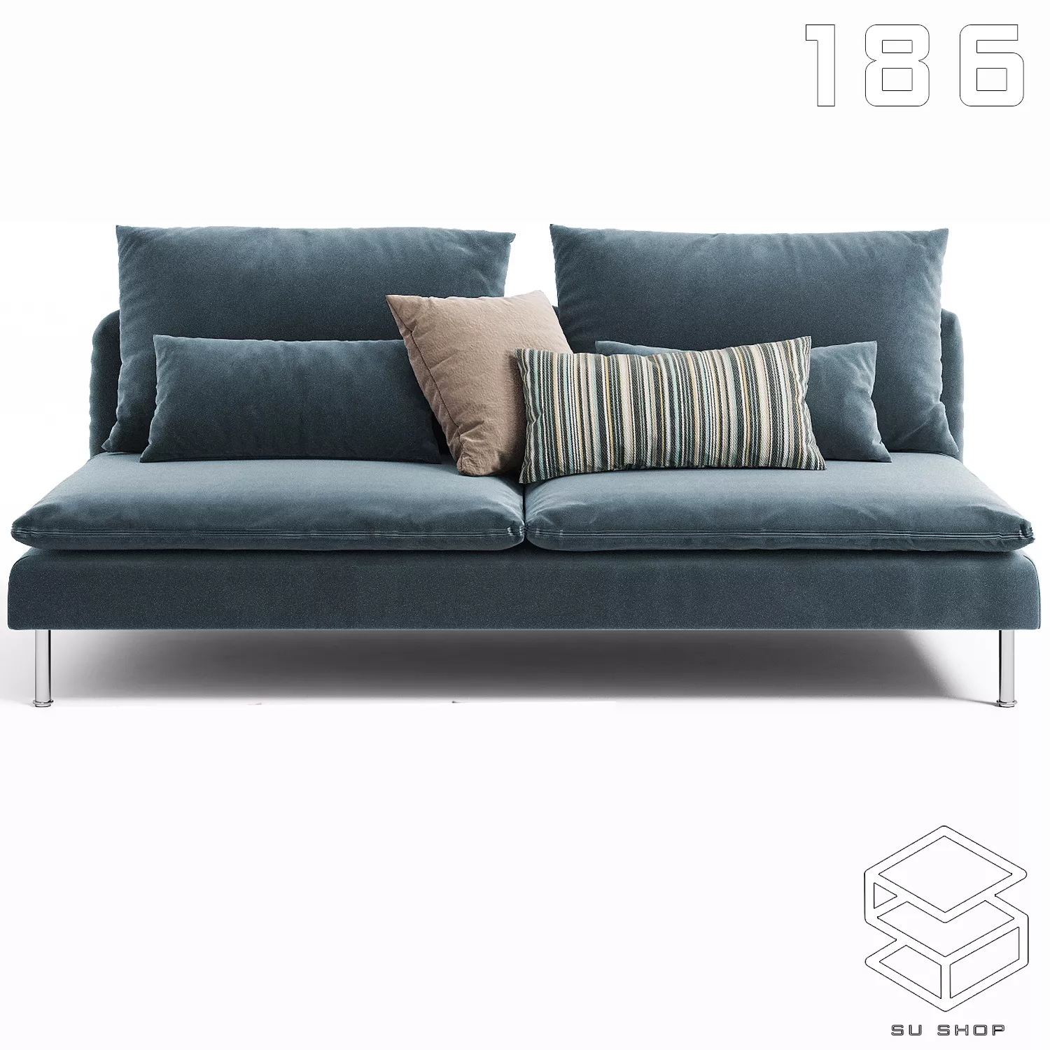 MODERN SOFA - SKETCHUP 3D MODEL - VRAY OR ENSCAPE - ID13481