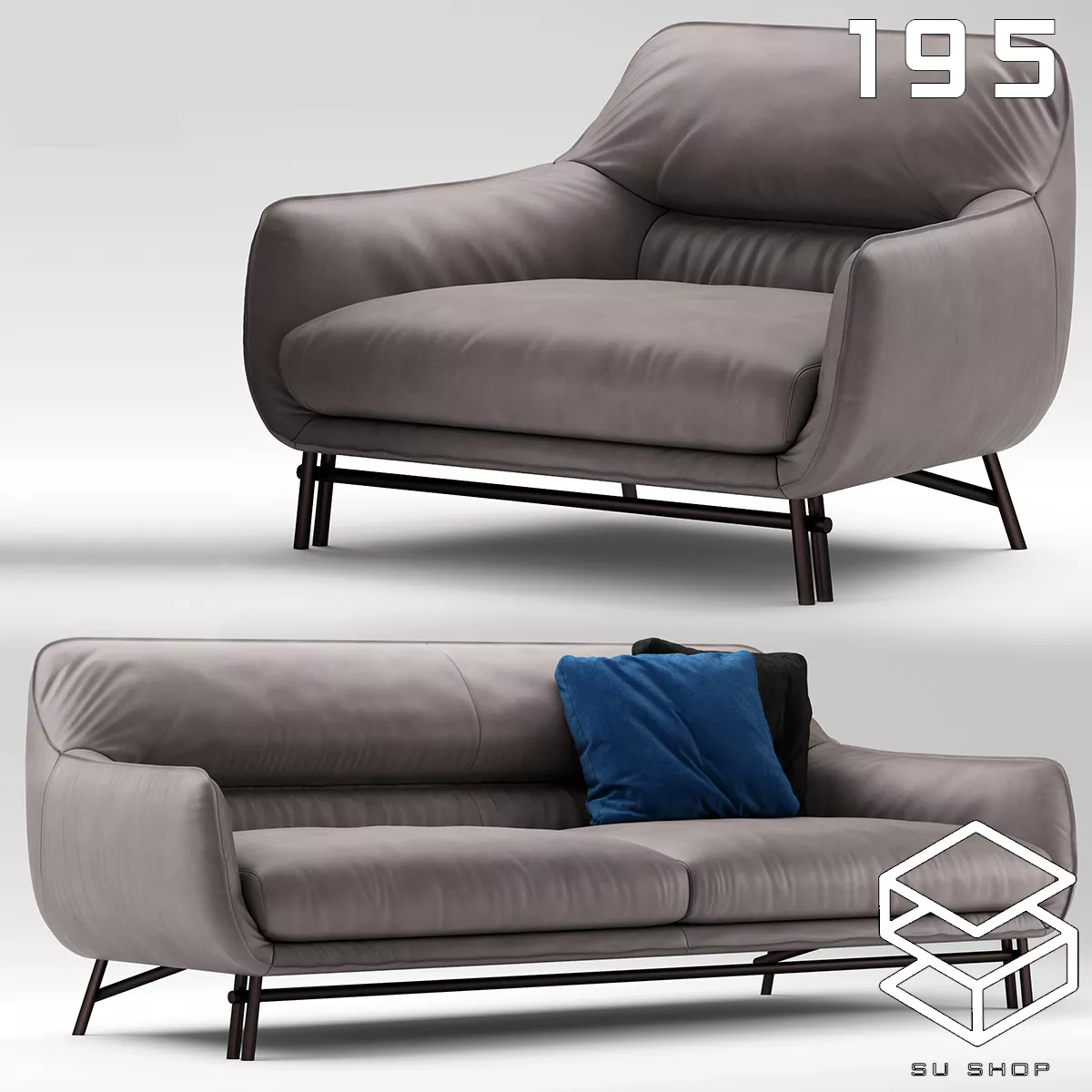 MODERN SOFA - SKETCHUP 3D MODEL - VRAY OR ENSCAPE - ID13491