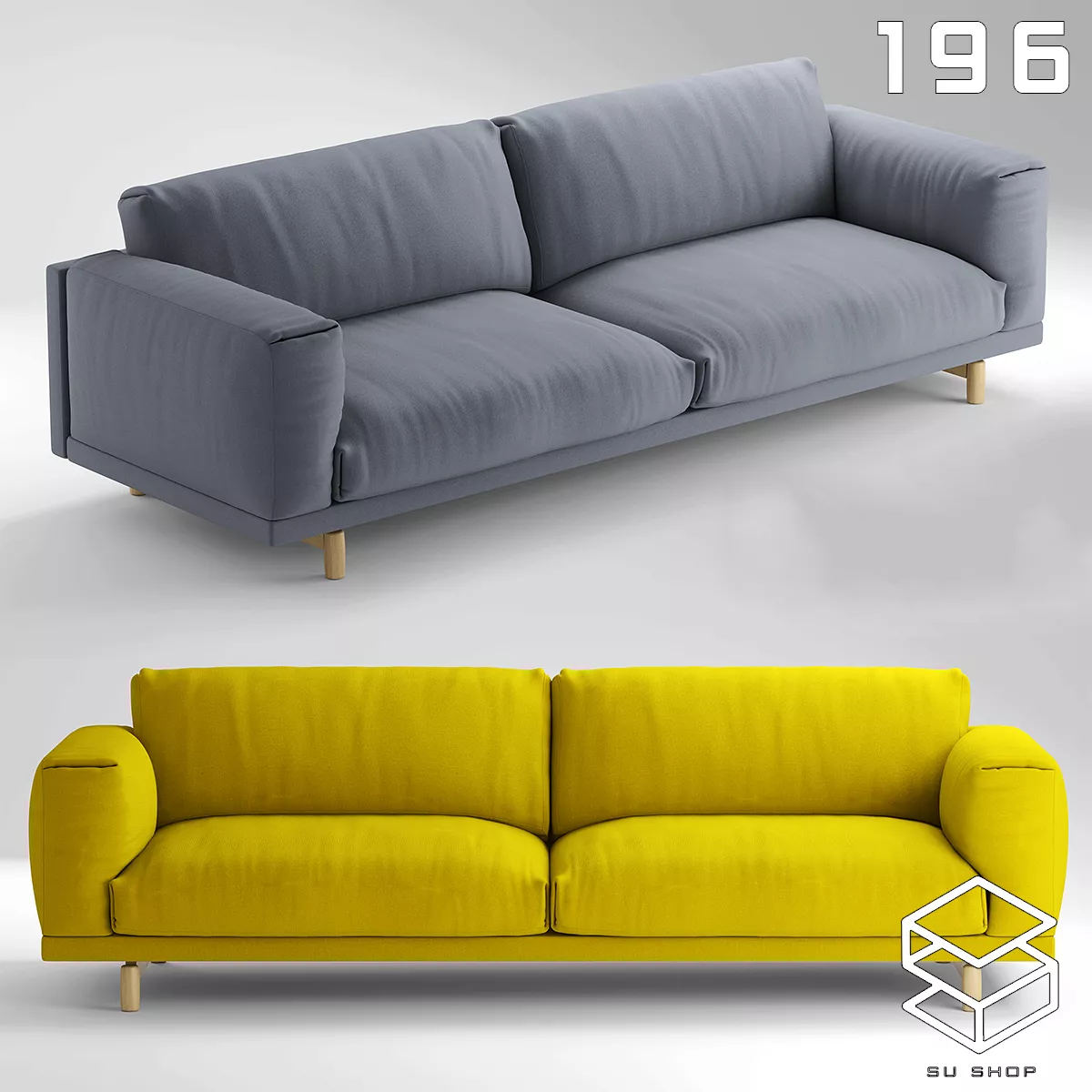 MODERN SOFA - SKETCHUP 3D MODEL - VRAY OR ENSCAPE - ID13492