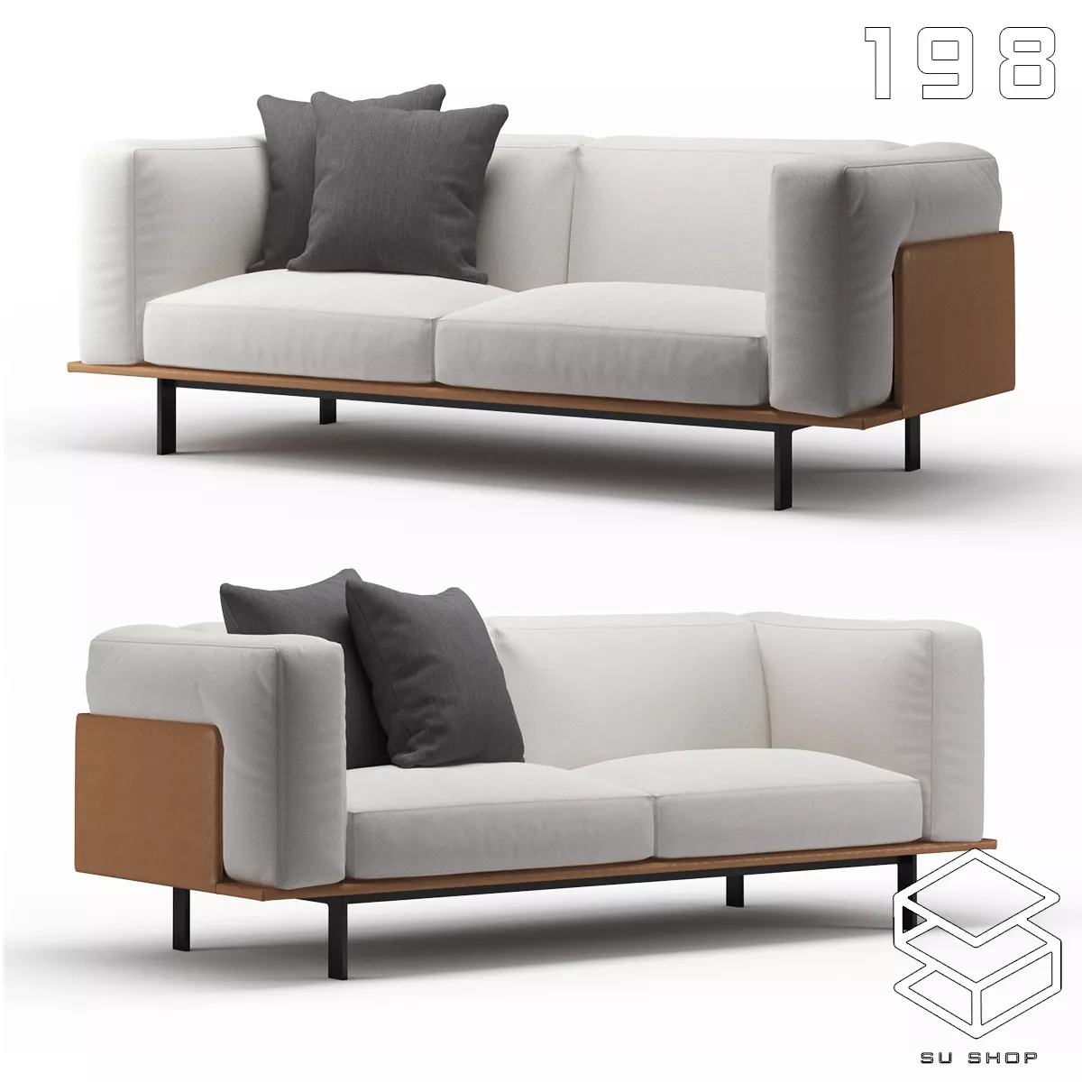 MODERN SOFA - SKETCHUP 3D MODEL - VRAY OR ENSCAPE - ID13494