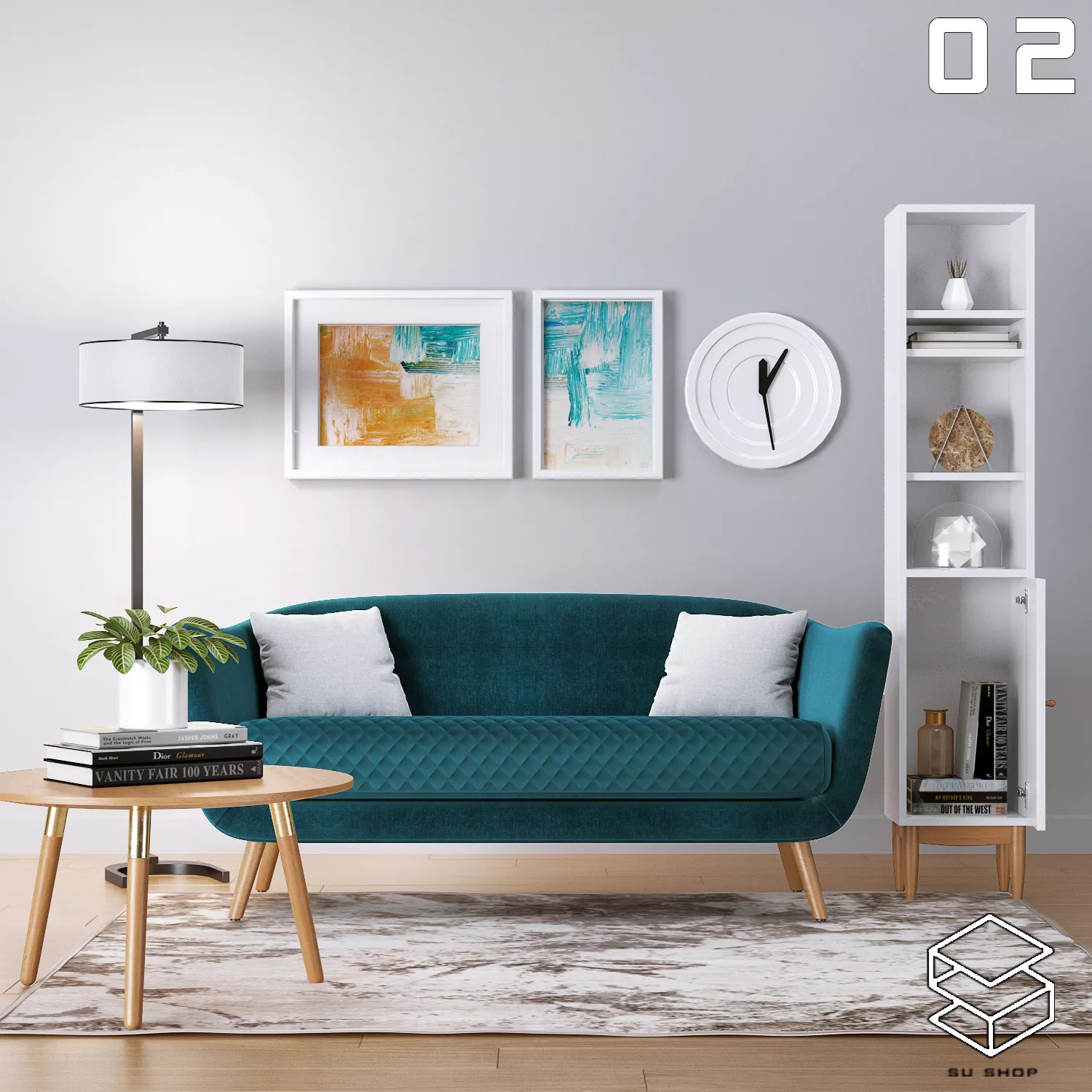 MODERN SOFA - SKETCHUP 3D MODEL - VRAY OR ENSCAPE - ID13496