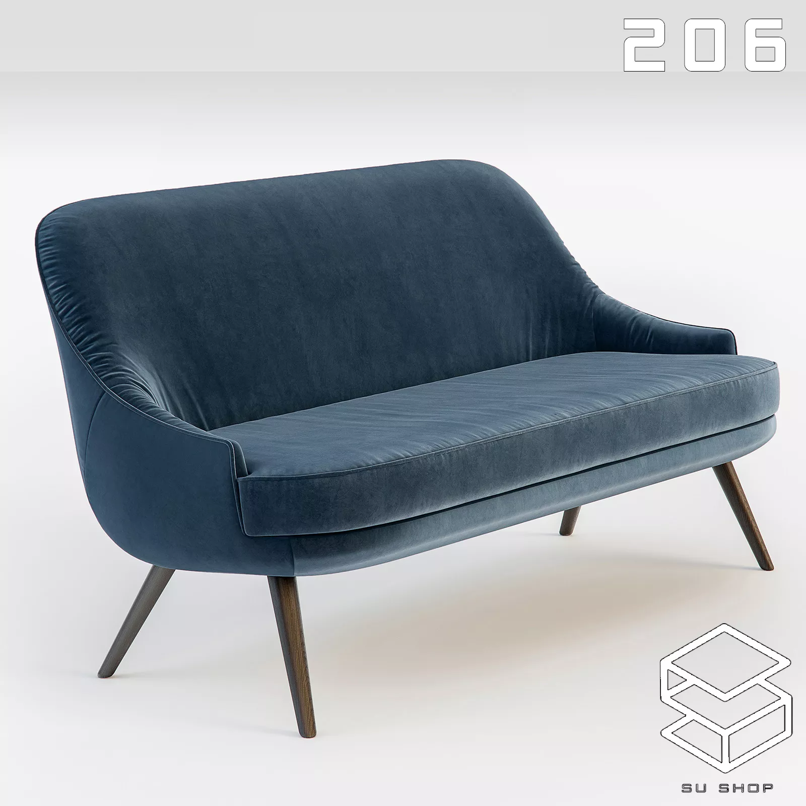 MODERN SOFA - SKETCHUP 3D MODEL - VRAY OR ENSCAPE - ID13504