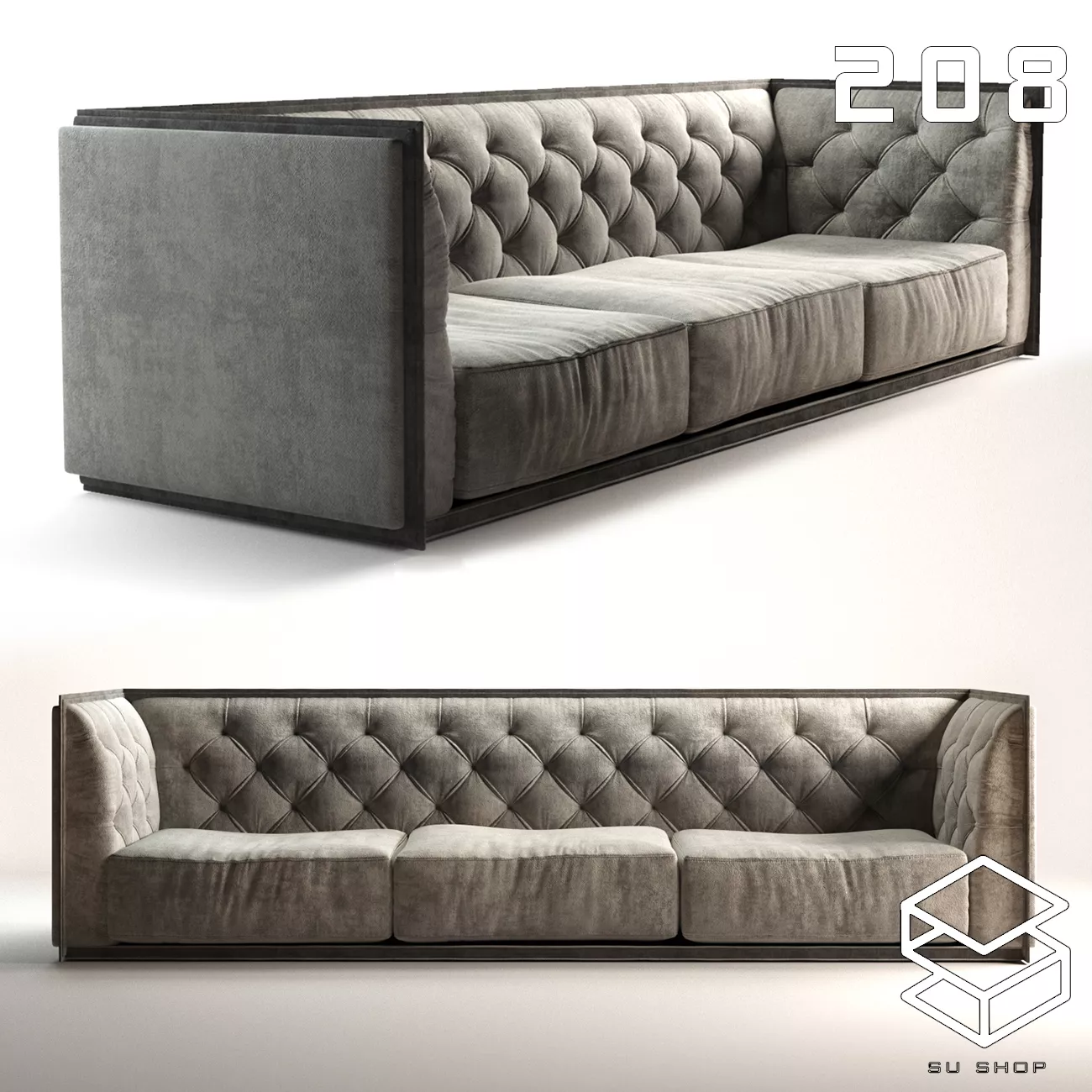 MODERN SOFA - SKETCHUP 3D MODEL - VRAY OR ENSCAPE - ID13506