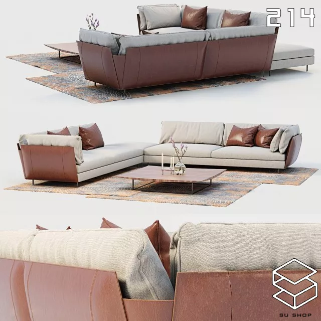 MODERN SOFA - SKETCHUP 3D MODEL - VRAY OR ENSCAPE - ID13513