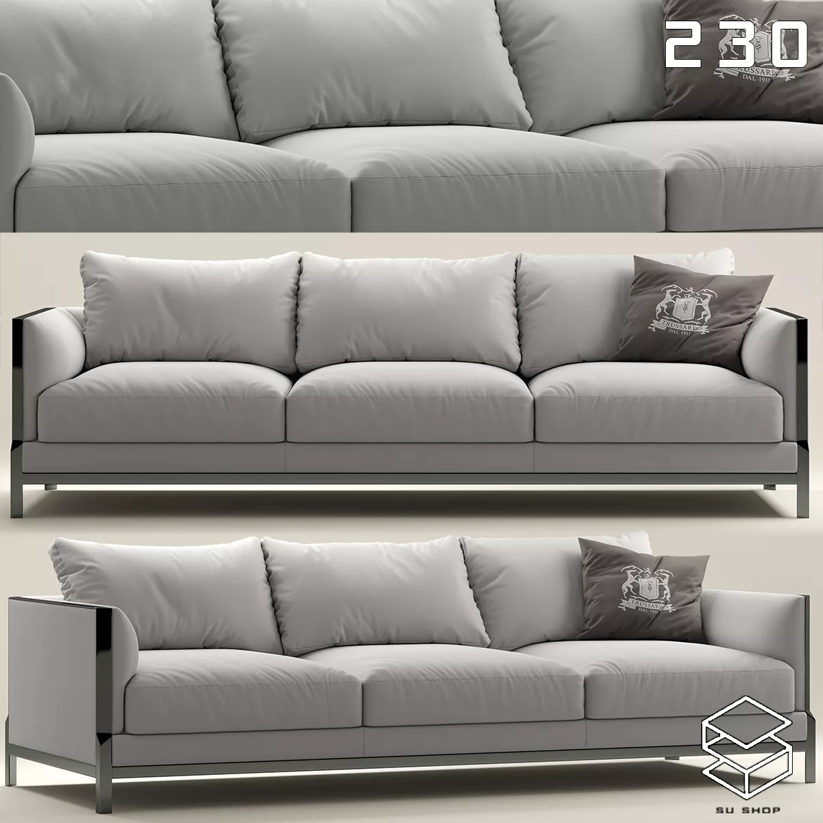 MODERN SOFA - SKETCHUP 3D MODEL - VRAY OR ENSCAPE - ID13531