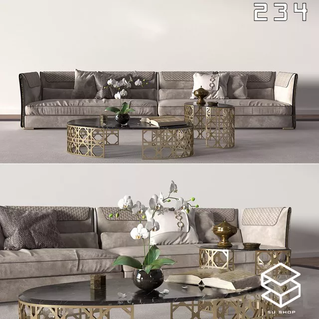 MODERN SOFA - SKETCHUP 3D MODEL - VRAY OR ENSCAPE - ID13535