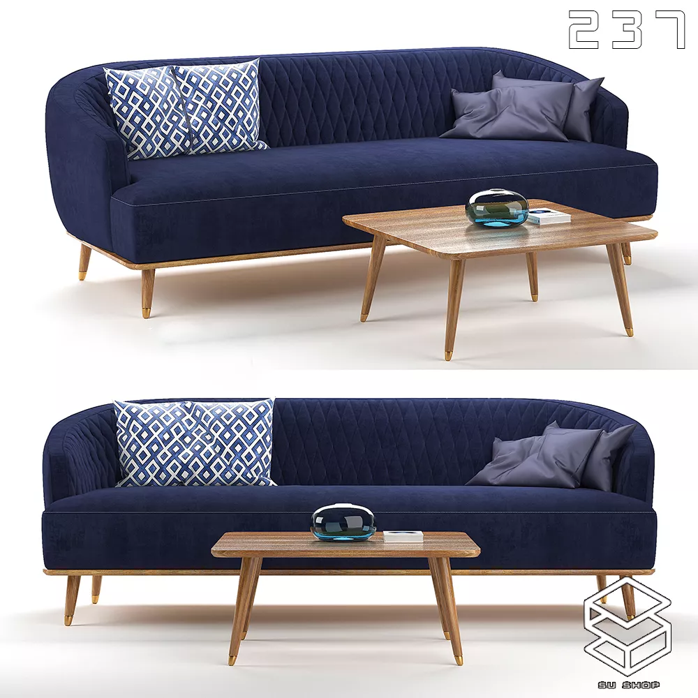 MODERN SOFA - SKETCHUP 3D MODEL - VRAY OR ENSCAPE - ID13538